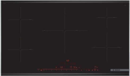 כיריים אינדוקציה 5 אזורי בישול 90 ס''מ Bosch Serie 8 PIV975DC1E 11100W - תלת פאזי - צבע שחור - שנה אחריות יבואן רשמי BSH