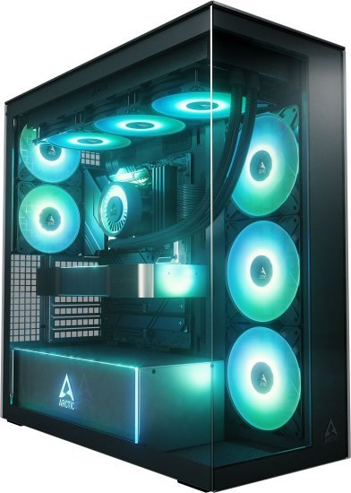 מארז ללא ספק Arctic Xtender Premium E-ATX Mid Tower - צבע שחור (Mirror Black)