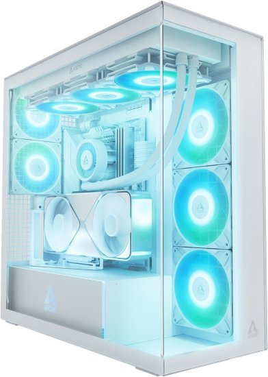 מארז ללא ספק Arctic Xtender VG Premium E-ATX Mid Tower - צבע לבן