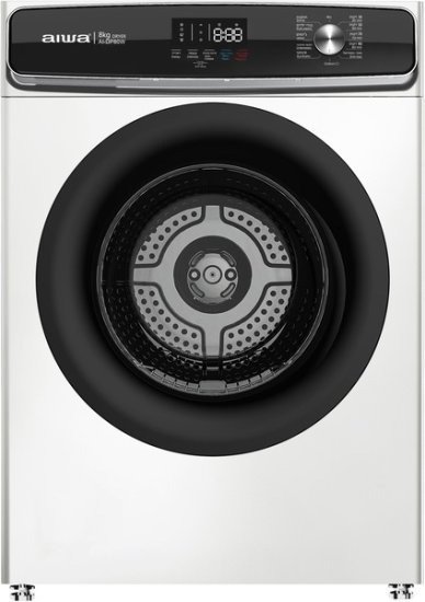 מייבש כביסה פתח חזית 8 ק''ג Aiwa AI-DP80W - צבע לבן דלת שחורה