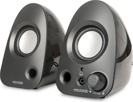 זוג רמקולים למחשב דגם B19 מבית Microlab - צבע שחור
