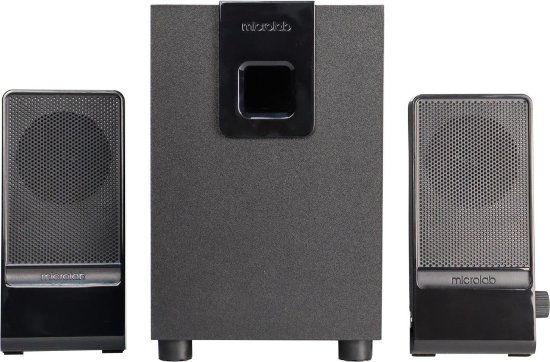 מערכת רמקולים למחשב 2.1 ערוצים דגם M-100 מבית Microlab - צבע שחור