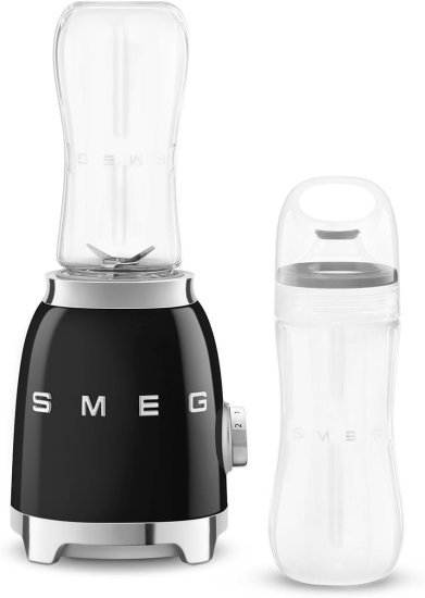 מיני בלנדר ספורט בעיצוב רטרו 2X600 מ''ל Smeg To-Go Retro PBF01BLEU 300W - צבע שחור