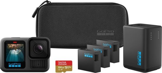 מצלמת אקסטרים GoPro HERO13 Black Extended Power Bundle - שנתיים אחריות יבואן רשמי על ידי רונלייט