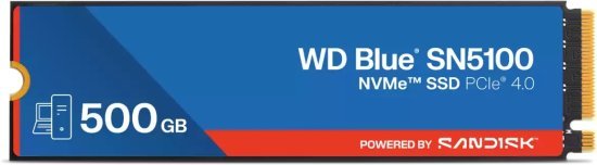 כונן פנימי Western Digital Blue SN5100 500GB SSD M.2 2280 PCIe 4.0 NVMe