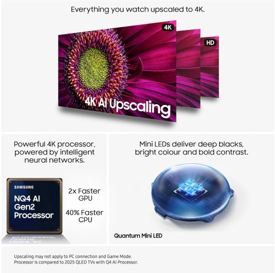 טלוויזיה חכמה 100 אינץ' Samsung QN80F Neo QLED 4K Smart AI