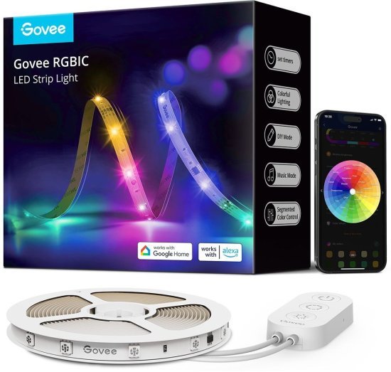 פס תאורה חכמה אלחוטי Govee RGBIC Wi-Fi + Bluetooth - אורך 5 מטר
