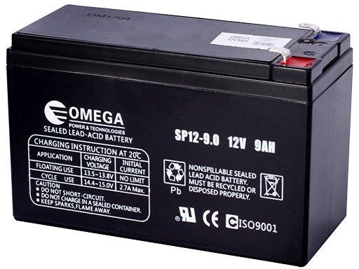 סוללת עופרת חומצה OMEGA 12V 9AH