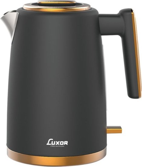 קומקום חשמלי 1.7 ליטר 2200W דגם K046QN מבית Luxor - צבע שחור / זהב מאט