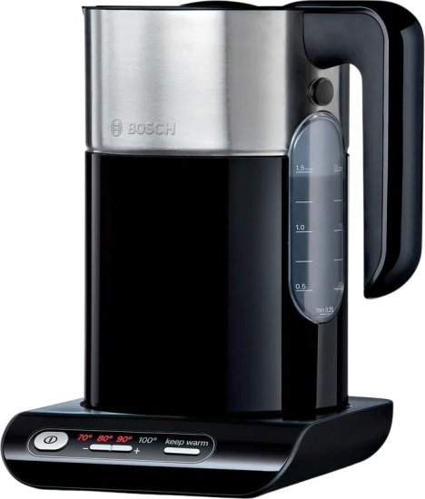 קומקום 1.5 ליטר Bosch TWK8611P 2400W - צבע שחור - שנתיים אחריות יבואן רשמי BSH