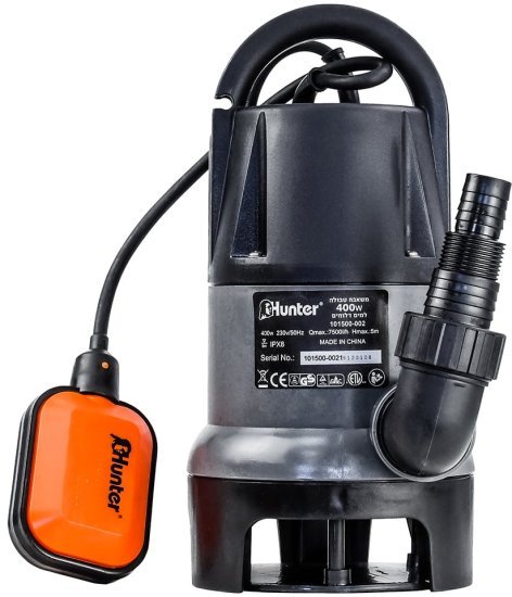 משאבה טבולה למים דלוחים Hunter 101500-002 400W