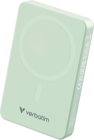 סוללת גיבוי 10000mAh תומכת MagSafe דגם Charge n Go מבית Verbatim - צבע ירוק