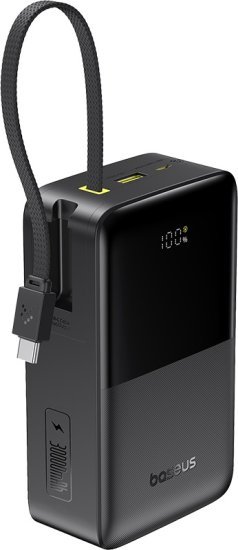 סוללת גיבוי EnerFill 2 Pro בנפח 30000mAh בהספק מקסימלי של 22.5W מבית Baseus - צבע שחור