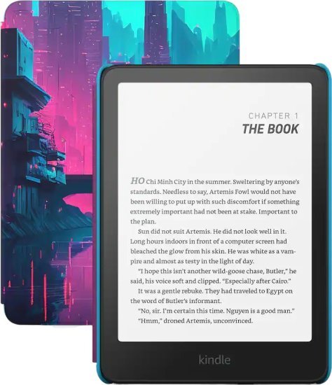 קורא ספרים אלקטרוני לילדים Kindle Paperwhite Kids 12th Gen 16GB Wi-Fi - צבע Cyber City