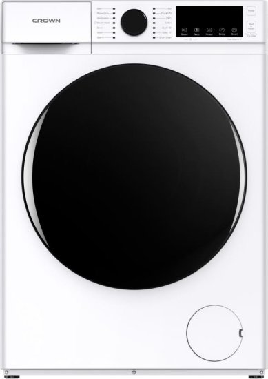 מכונת כביסה פתח חזית אינוורטר 12 ק''ג 1400 סל''ד Crown CRKWM20052 - צבע לבן - אחריות יבואן רשמי ניופאן
