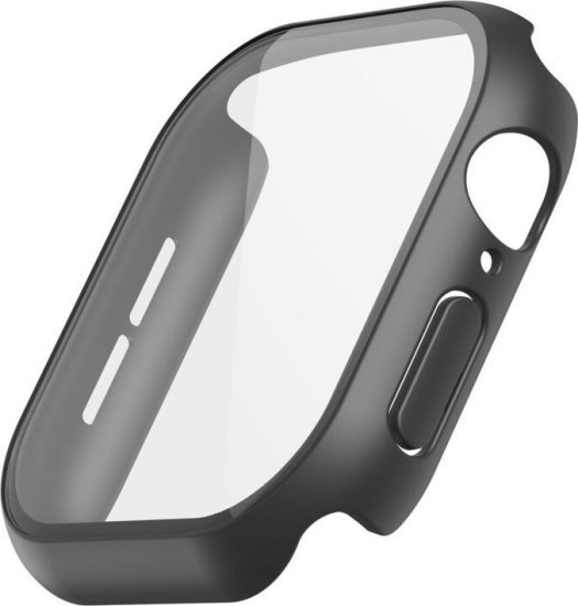 כיסוי פלסטיק עם מגן מסך זכוכית מובנה ל-Apple Watch Series 10/11 (46mm) דגם TemperedCurve מבית Belkin - צבע שחור