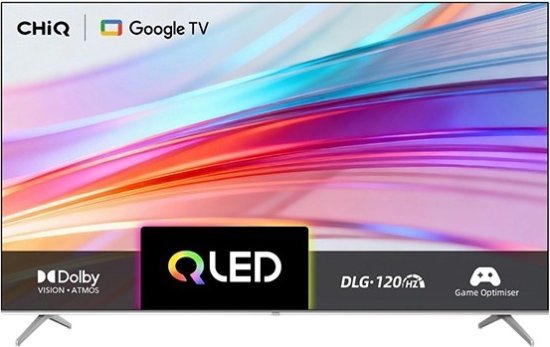 טלוויזיה חכמה ללא מסגרת 55 אינץ' Chiq 4K QLED Pro Google TV Dolby Audio U55QM10S