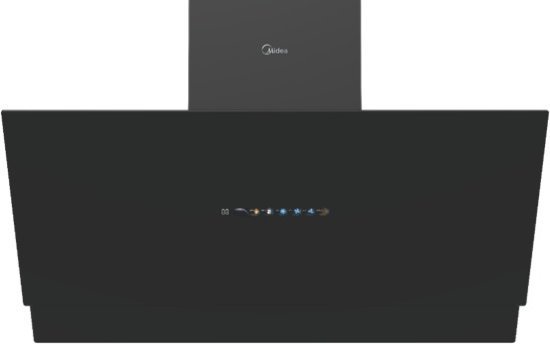 קולט אדים צמוד-קיר 90 ס''מ Midea MH90J72ET23BW-IL - צבע זכוכית שחורה