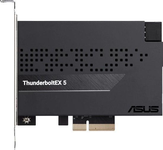 כרטיס הרחבה PCI-E עם 2 חיבורי Thunderbolt 5 ו-3 חיבורי Mini DisplayPort 2.1 דגם ThunderboltEX 5 מבית Asus