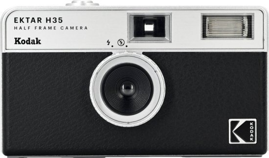 מצלמת פילם Kodak Ektar H35 בפורמט חצי-פריים לצילום שתי תמונות על אותו פריים - צבע שחור