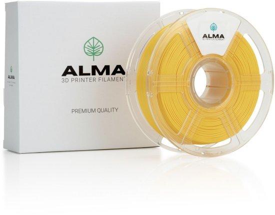 סליל הדפסה (פילמנט) 1.75 מ”מ / 1 ק”ג דגם PETG PRO מבית ALMA - צבע צהוב