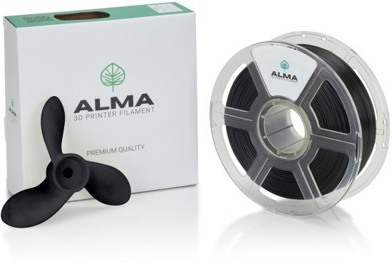 סליל הדפסה (פילמנט) 1.75 מ”מ / 1 ק”ג דגם ASA מבית ALMA - צבע שחור