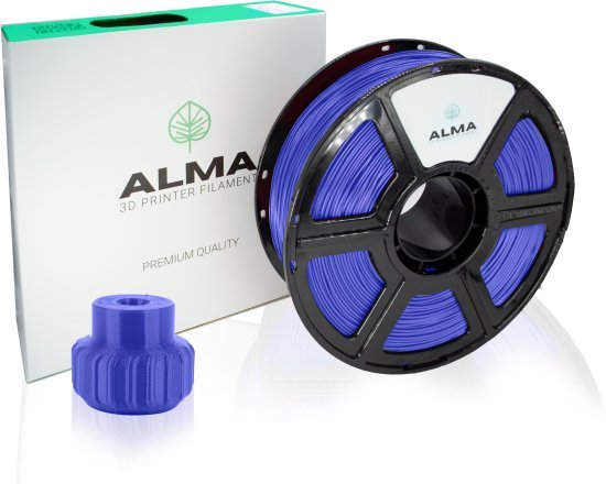 סליל הדפסה (פילמנט) 1.75 מ”מ / 1 ק”ג דגם TPE FLEXIBLE מבית ALMA - צבע כחול - בעל אישור FDA