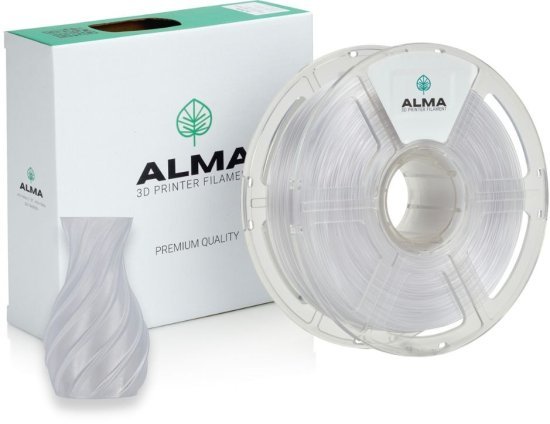 סליל הדפסה (פילמנט) 1.75 מ”מ / 1 ק”ג דגם TPU95A מבית ALMA - צבע שקוף
