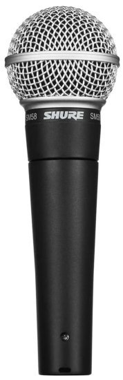 מיקרופון שירה Shure SM58 - צבע שחור