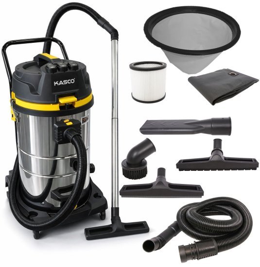 שואב אבק תעשייתי נגרר יבש / רטוב 80 ליטר עם 3 מנועים Kasco K-SA80L 3600W