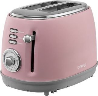 מצנם רטרו 2 פרוסות 850W דגם DRT701 מבית Davo - צבע ורוד