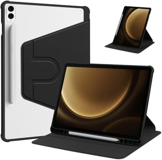 כיסוי מעמד Premium 360 Leather ל-Samsung Galaxy Tab S11 Ultra - צבע שחור