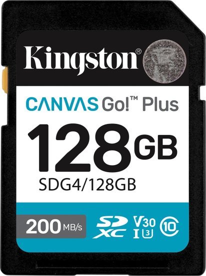 כרטיס זיכרון Kingston SDXC Canvas Go! Plus UHS-I - נפח 128GB