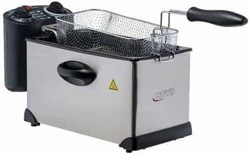 סיר טיגון 4 ליטר Novo NOV139 2000W - נירוסטה