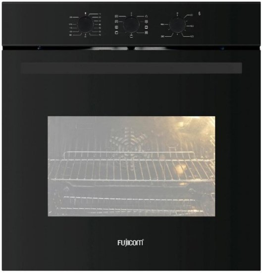 תנור אפייה בנוי מכני 73 ליטר 8 תוכניות Fujicom FJ-BIOV980 - זכוכית שחורה