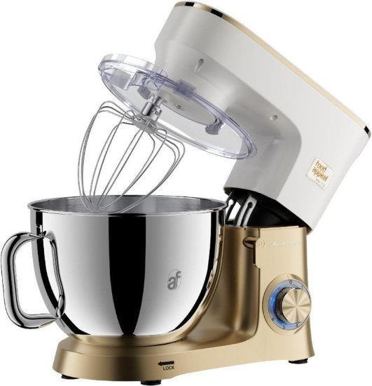 מיקסר שולחני 8 ליטר 1100W עם אביזרים דגם Mix Pro מבית Food Appeal  - צבע לבן זהב
