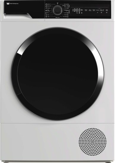 מייבש כביסה קונדנסור פתח חזית 9 ק''ג White-Westinghouse WD9100B - צבע לבן / דלת שחורה