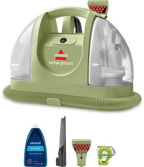 מכונת ניקוי חשמלית לניקוי ריפודים Bissell LittleGreen Spot And Stain - צבע ירוק - אחריות יבואן רשמי המילטון