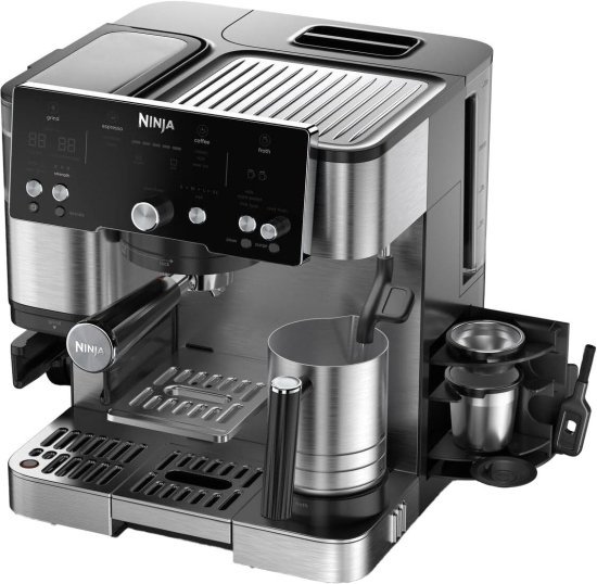 מכונת קפה חצי- אוטומטית 2 ב 1 Ninja ESSENTIAL Luxe Cafe ES501EU 1650W  - צבע שחור