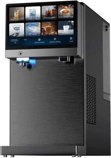 סודה בר המשלב מים חמים וקרים דגם Spirit Pro Sparkling מבית HDS Water - צבע כסוף