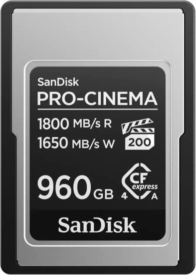 כרטיס זיכרון SanDisk Pro-Cinema CFexpress Type A - דגם SDCFEA-960G-GN4NN - נפח 960GB
