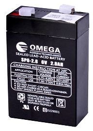 סוללת עופרת חומצה OMEGA 6V 2.8A