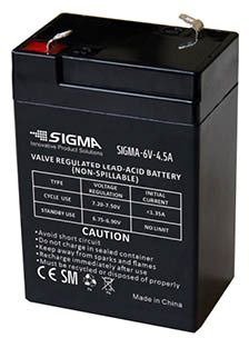 סוללת עופרת חומצה Sigma 6V 4.5AH