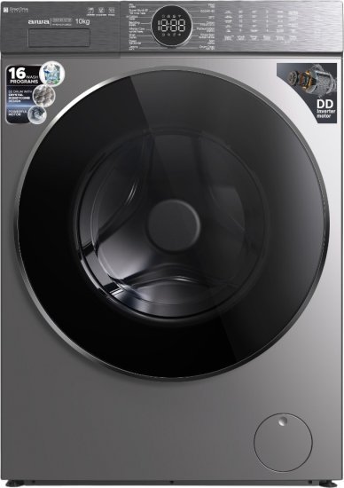 מכונת כביסה אינוורטר פתח חזית 10 ק''ג 1200 סל''ד Aiwa AI100-125T5DB02e-IN - צבע אפור