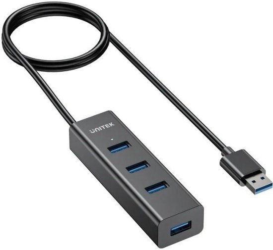מפצל 4 חיבורים USB 3.0 דגם Y-3089V מבית Unitek - שנתיים אחריות על ידי היבואן הרשמי