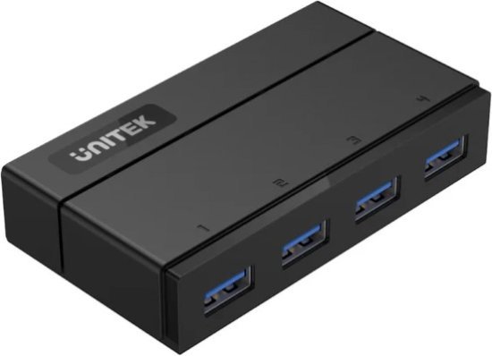 מפצל 4 חיבורים USB 3.0 דגם Y-HB03001 מבית Unitek - שנתיים אחריות על ידי היבואן הרשמי