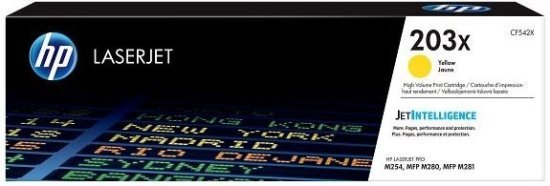 מחסנית טונר מקורית HP LaserJet 203X CF542X - צבע צהוב