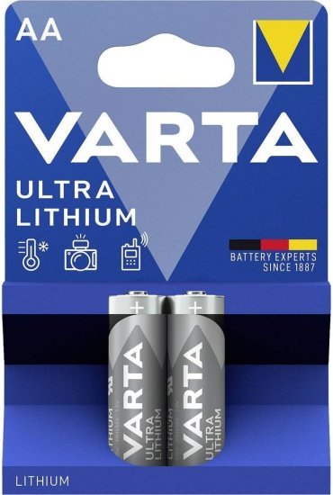 2 סוללות ליתיום 1.5V AA מבית Varta