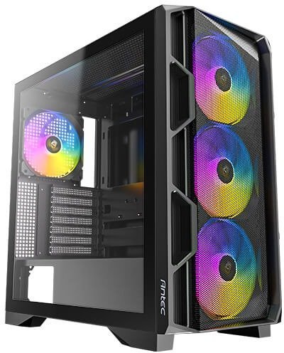 מארז מחשב ללא ספק Antec AX1000 ARGB ATX Mid Tower - צבע שחור