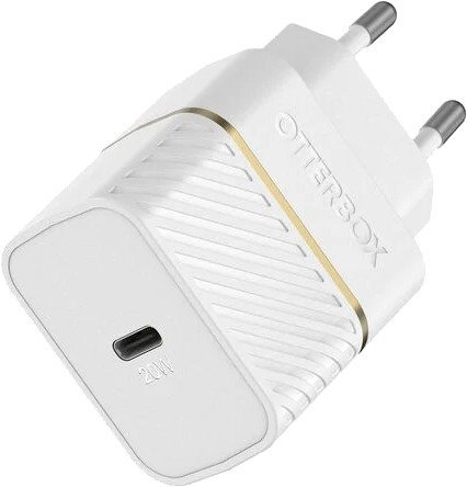 מטען קיר מהיר 20W בחיבור USB-C מבית OtterBox - צבע לבן
